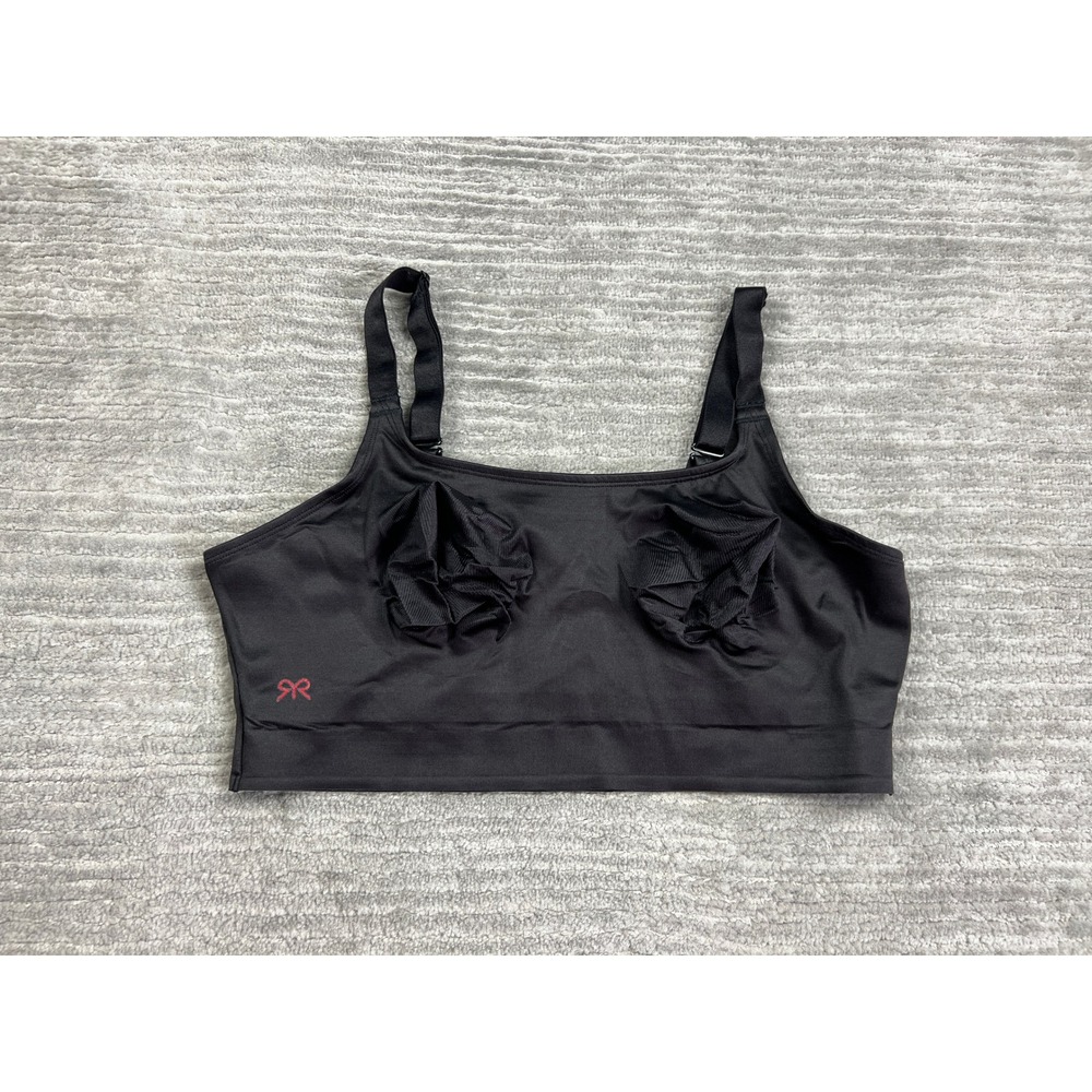 Ruby Ribbon Demiette Womens 40 Black Ultimate Demiette 3074 Wirefree Rosette Bra